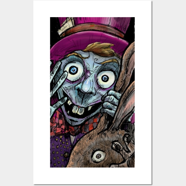 Mad Hatter & Hare Wall Art by Cloud_cuckoo_land